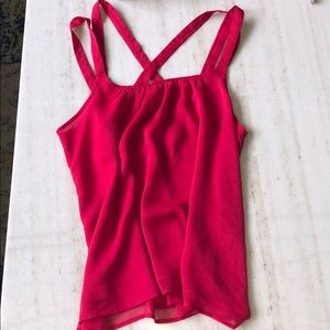 Red Chiffon Express Top